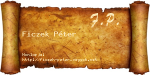 Ficzek Péter névjegykártya